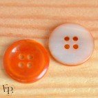 Bouton irisé Orange en nacre Rivershell 18 mm pour une mercerie élégante