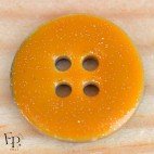 Bouton Nacre Akoya Orange melon Paillettes dorées - Mercerie haut de gamme