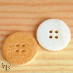 Bouton Nacre Rivershell Paillettes dorées 22 mm - Face et dos