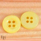 Bouton Nacre Jaune 11 mm - Face et dos