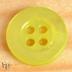 Bouton Nacre Jaune moutarde 12 mm