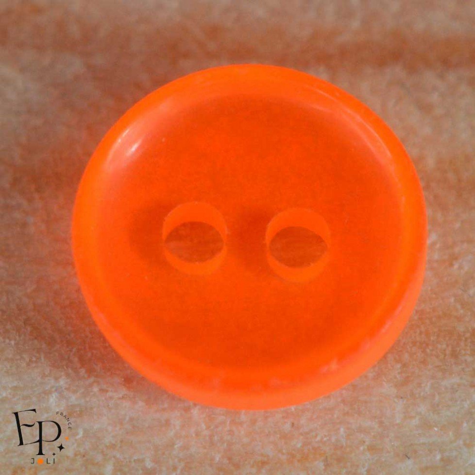 Bouton Orange Fluo 10 mm Bouton Orange Fluo 10 mm