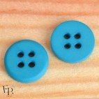 Bouton Bleu bondi 12 mm - Face et dos