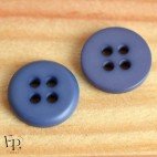 Bouton Bleu Barbeau 12 mm - Face et dos