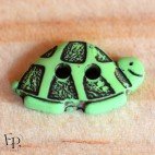 Bouton Tortue Verte 15 mm