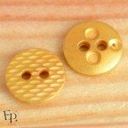 Bouton Doré effet Maille 12 mm - Face et dos