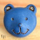 Bouton Ours Bleu marine 12 mm