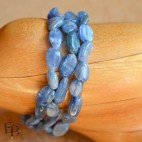 Bracelet Cyanite bleue pierre naturelle roulée - Pierre de grande taille - 3 unités