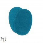 Genouillère & Coudière x 2 marque Bohin - Ovale Adulte Thermocollant - Suédine Bleu canard