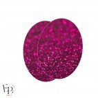 Genouillère & Coudière x 2 - Ovale Enfant Thermocollant - Cerise Pailleté Star