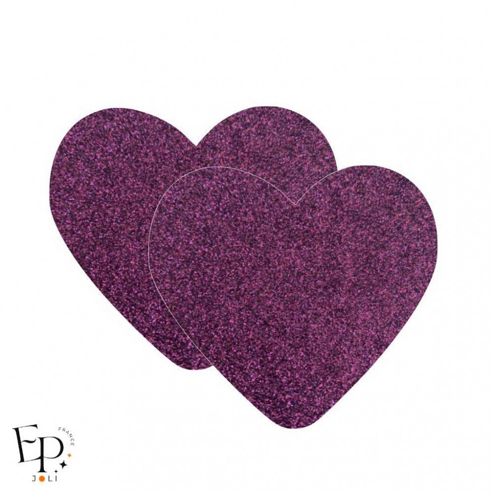 Genouillère & Coudière x 2 - Coeur Enfant Thermocollant - Prune Pailleté Rose Star Genouillère & Coudière x 2 - Coeur Enfant Thermocollant - Prune Pailleté Rose Star