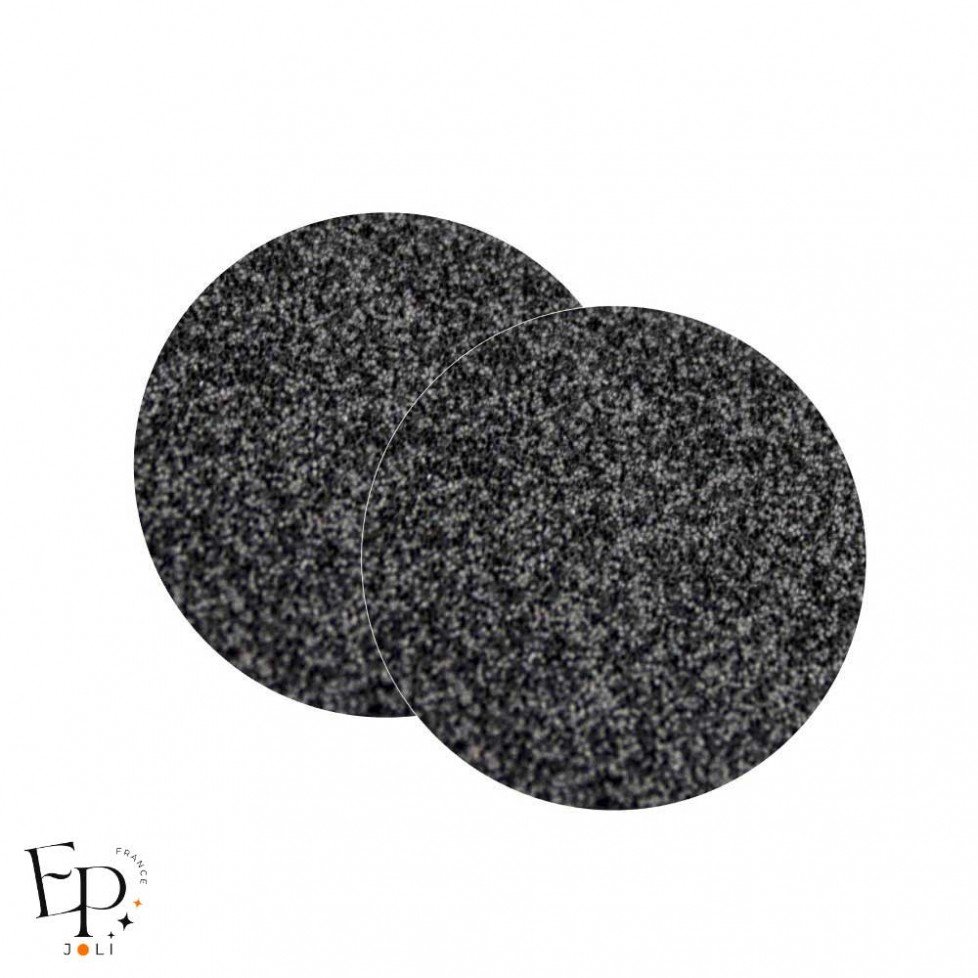 Genouillère & Coudière x 2 - Rond Enfant Thermocollant - Noir Pailleté Star Genouillère & Coudière x 2 - Rond Enfant Thermocollant - Noir Pailleté Star