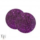 Genouillère & Coudière x 2 - Rond Enfant Thermocollant - Violet Pailleté Star