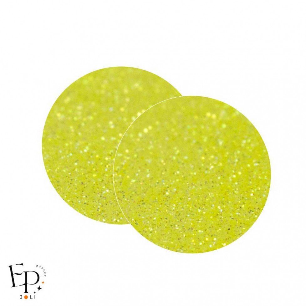 Genouillère & Coudière x 2 - Rond Enfant Thermocollant - Jaune fluo Pailleté Star Genouillère & Coudière x 2 - Rond Enfant Thermocollant - Jaune fluo Pailleté Star