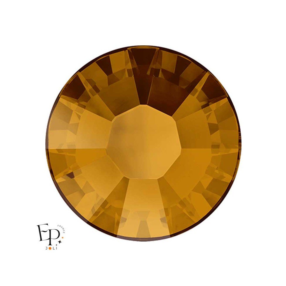 Strass Hotfix Swarovski Xilion 2038 SS10 coloris Cristal de cuivre (Crystal Copper) 3 mm thermocollant