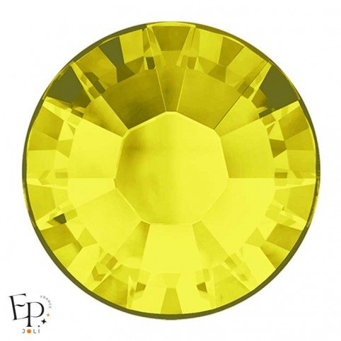 Strass Hotfix Swarovski Xilion 2038 SS10 coloris Citrine 3 mm thermocollant