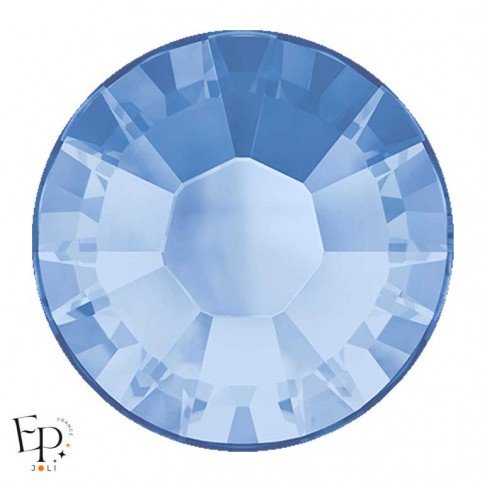 Strass Hotfix Swarovski Xilion 2038 SS10 coloris Saphir bleu clair (Light Sapphire) 3 mm thermocollant
