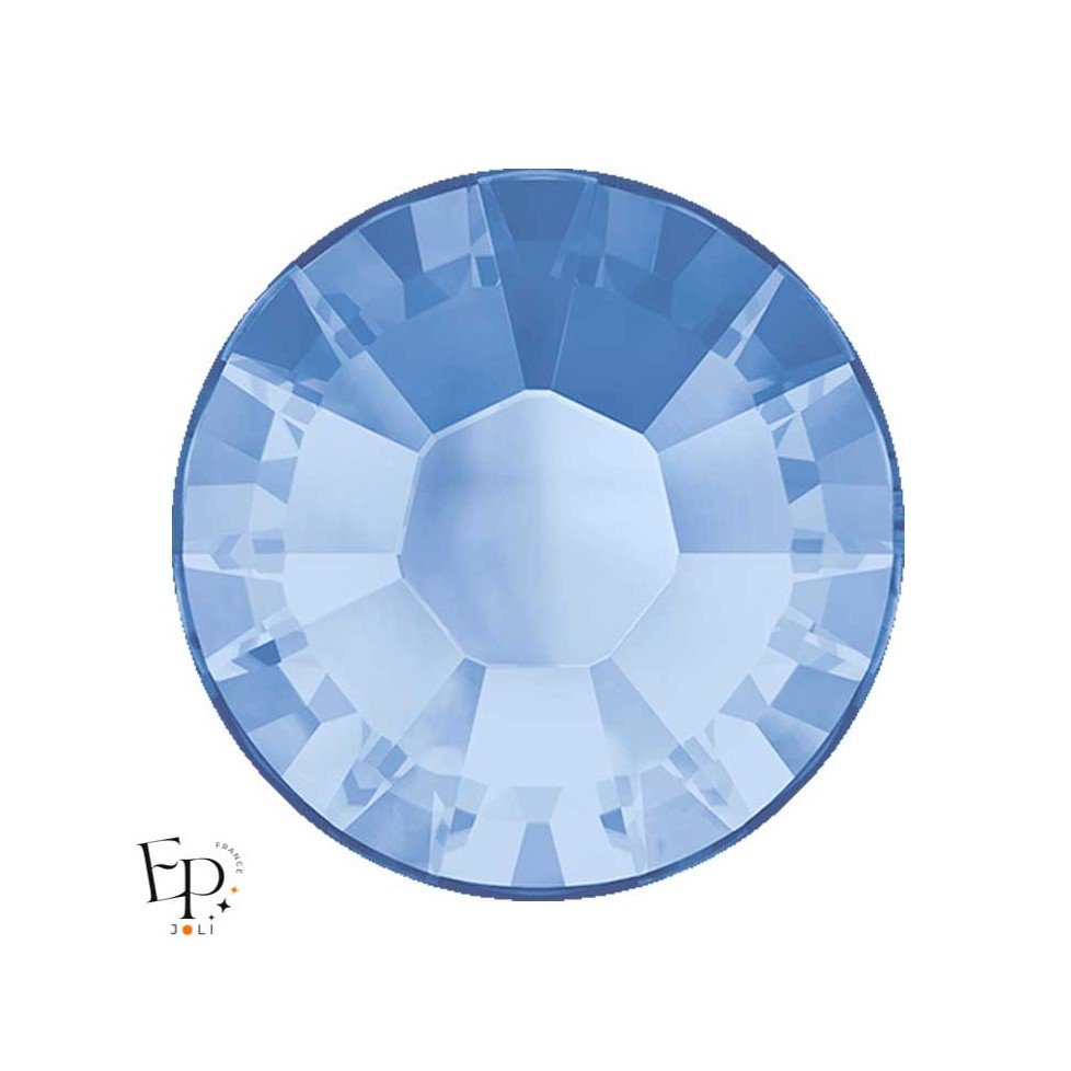Strass Hotfix Swarovski Xilion 2038 SS10 coloris Saphir bleu clair (Light Sapphire) 3 mm thermocollant Strass Hotfix Swarovski Xilion 2038 SS10 coloris Saphir bleu clair (Light Sapphire) 3 mm thermocollant