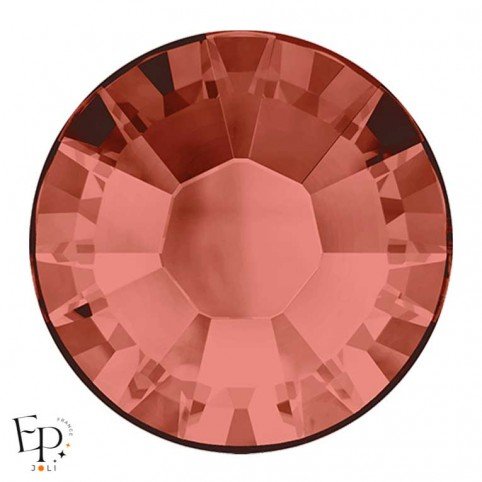 Strass Hotfix Swarovski Xilion 2038 SS10 coloris Saphir orange rosé (Padparadscha) 3 mm thermocollant