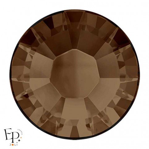Strass Hotfix Swarovski Xilion 2038 SS10 coloris Topaze fumé (Smoked Topaz) 3 mm thermocollant