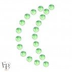 Motif Lune avec Strass Hotfix Swarovski Xilion 2038 SS10 coloris Chrysolite 3 mm thermocollant