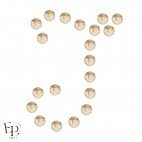 Strass Swarovski Silk 5 mm – nuance ivoire rosée délicate - motif lettre J