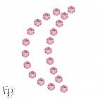 Strass Swarovski Light Rose 5 mm – éclat rose pâle élégant sur fond neutre - motif Lune