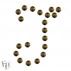 Motif J avec Strass Hotfix Swarovski Xilion 2038 SS10 coloris Cristal doré (Crystal Dorado) 3 mm thermocollant