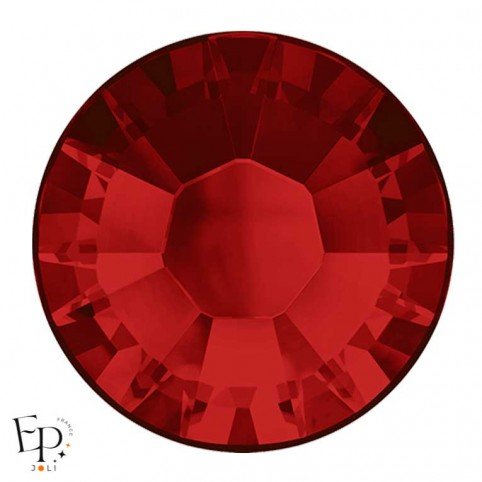 Strass Hotfix Swarovski Xilion 2038 SS10 (3 mm) et SS16 (4 mm) coloris Rouge Siam clair (Light Siam) thermocollant