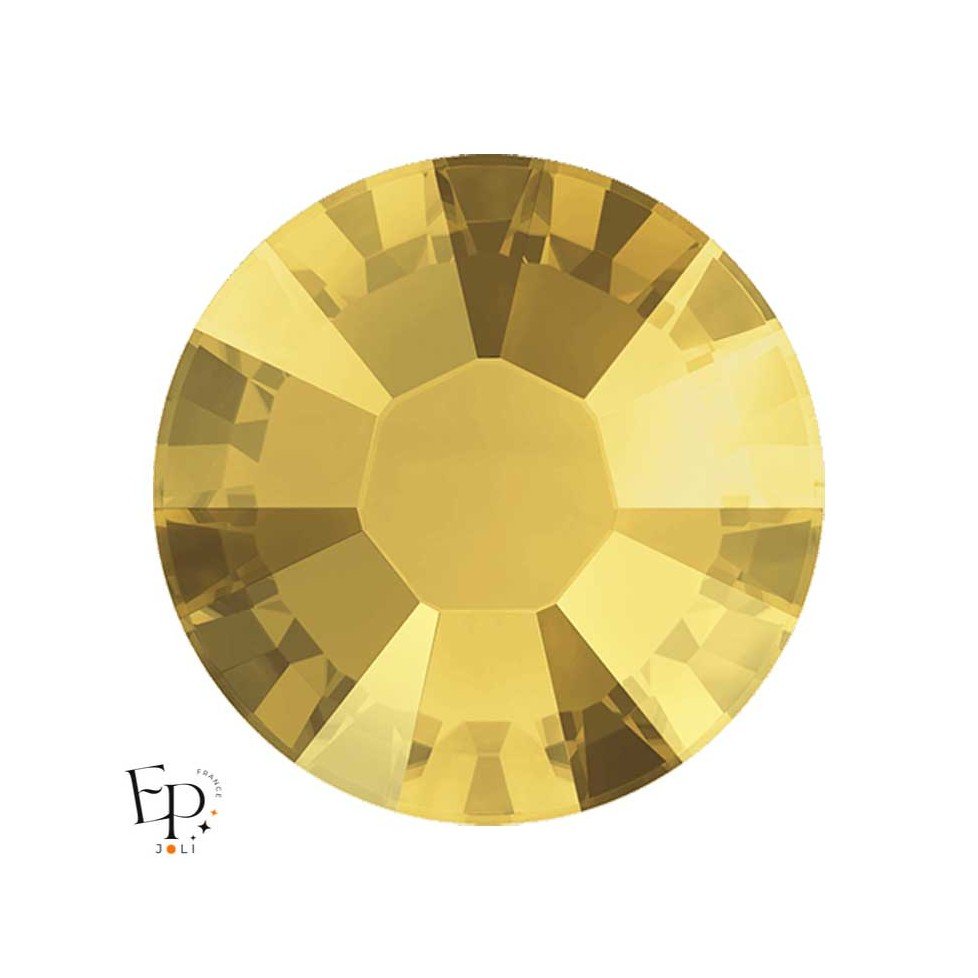 Strass Hotfix Swarovski Xilion 2038 SS10 (3 mm) et SS16 (4 mm) coloris Soleil métallisé (Metallic Sunshine) thermocollant Strass Hotfix Swarovski Xilion 2038 SS10 (3 mm) et SS16 (4 mm) coloris Soleil métallisé (Metallic Sunshine) thermocollant