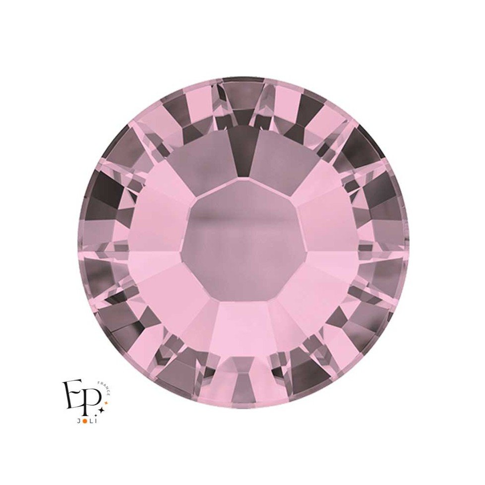Strass Hotfix Swarovski Xilion 2038 SS10 (3 mm) et SS16 (4 mm) coloris Vieux Rose (Crystal Antique Pink) thermocollant