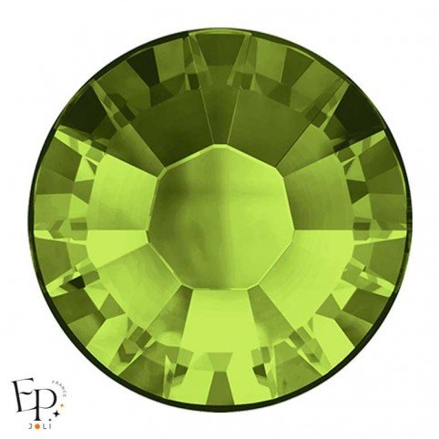 Strass Hotfix Swarovski Xilion 2038 SS10 (3 mm) et SS16 (4 mm) coloris Olivine thermocollant