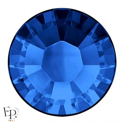 Strass Hotfix Swarovski Xilion 2038 SS10 (3 mm) et SS16 (4 mm) coloris Bleu Saphir (Sapphire) thermocollant