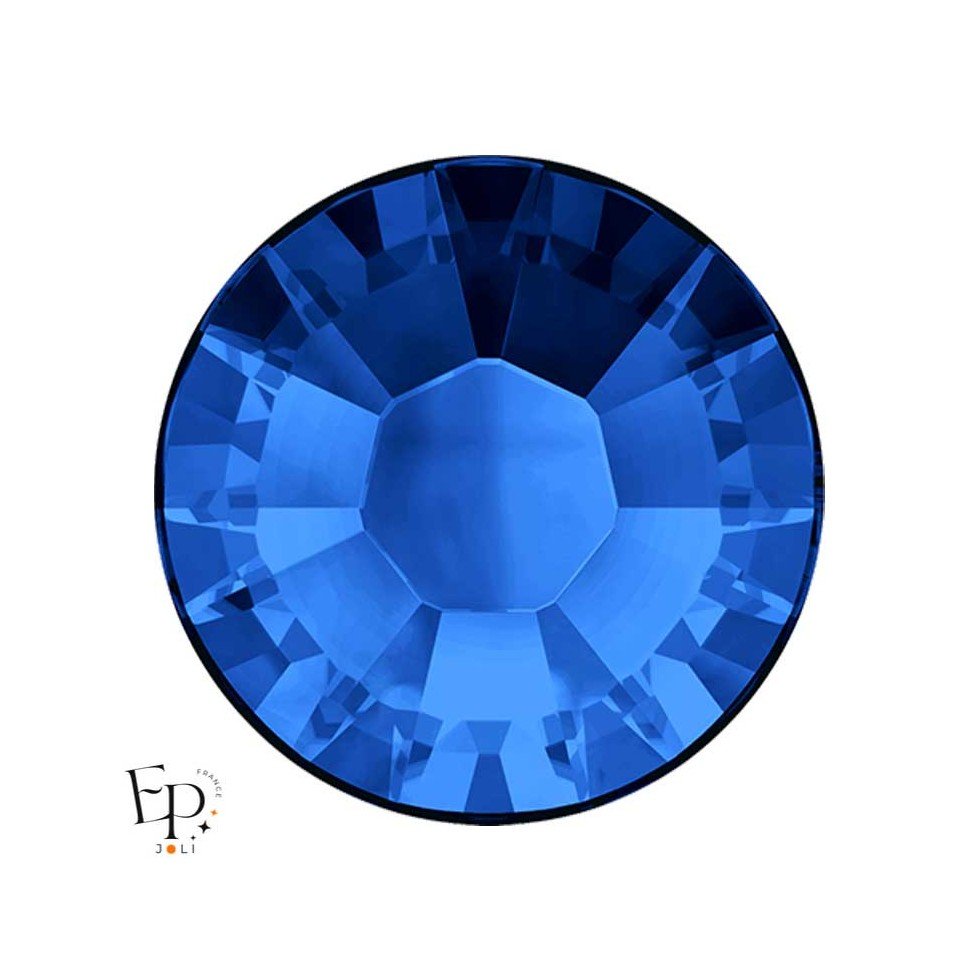 Strass Hotfix Swarovski Xilion 2038 SS10 (3 mm) et SS16 (4 mm) coloris Bleu Saphir (Sapphire) thermocollant Strass Hotfix Swarovski Xilion 2038 SS10 (3 mm) et SS16 (4 mm) coloris Bleu Saphir (Sapphire) thermocollant