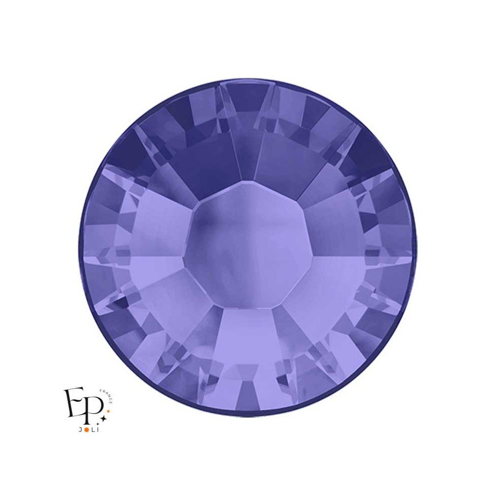 Strass Hotfix Swarovski Xilion 2038 SS10 (3 mm) et SS16 (4 mm) coloris Tanzanite thermocollant Strass Hotfix Swarovski Xilion 2038 SS10 (3 mm) et SS16 (4 mm) coloris Tanzanite thermocollant