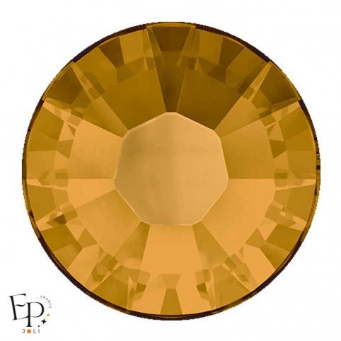 Strass Hotfix Swarovski Xilion 2038 SS10 (3 mm) et SS16 (4 mm) coloris Topaze thermocollant