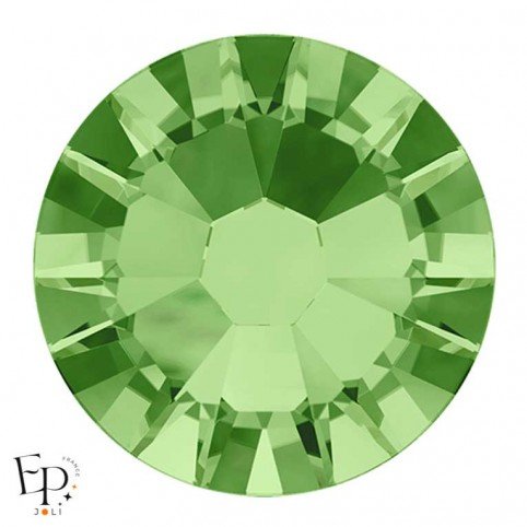 Strass Hotfix Swarovski Xilion 2038 SS10 (3 mm) et SS16 (4 mm) coloris Péridot thermocollant