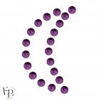 Motif Lune avec strass Hotfix Swarovski Xilion 2038 SS10 (3 mm) et SS16 (4 mm) coloris Améthyste thermocollant