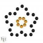 Motif Fleur avec Strass Hotfix Swarovski Xilion 2038 coloris Topaze thermocollant