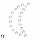 Motif Lune avec Strass Hotfix Swarovski Xilion 2038 coloris Cristal Aurore Boréale thermocollant