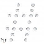Motif Dièse avec Strass Hotfix Swarovski Xilion 2038 coloris Cristal thermocollant