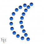 Motif Lune avec Strass Hotfix Swarovski Xilion 2038 coloris Saphir thermocollant
