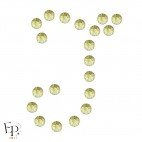Motif J avec Strass Hotfix Swarovski Xilion 2038 coloris Vert Lumineux (Luminous Green) thermocollant