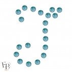 Cristal XILION 2038 Blue Zircon – motif lettre J