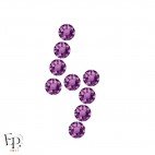 Motif Eclair avec strass Hotfix Swarovski Xirius 2078 SS20 (5 mm) coloris Améthyste thermocollant