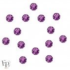 Motif Etoile 7 branches avec strass Hotfix Swarovski Xirius 2078 SS20 (5 mm) coloris Améthyste thermocollant