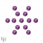 Motif Flocon avec strass Hotfix Swarovski Xirius 2078 SS20 (5 mm) coloris Améthyste thermocollant