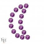 Motif Lune avec strass Hotfix Swarovski Xirius 2078 SS20 (5 mm) coloris Améthyste thermocollant
