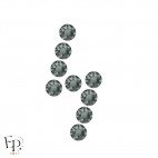 Motif Eclair avec Strass Hotfix Swarovski Xirius 2078 SS20 (5 mm) coloris Black Diamond thermocollant
