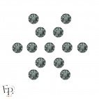 Motif Flocon avec Strass Hotfix Swarovski Xirius 2078 SS20 (5 mm) coloris Black Diamond thermocollant